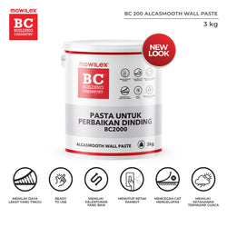 Mowilex BC 2000 Alcasmooth Wall Paste Plamir Dempul Tembok - MOWILEX