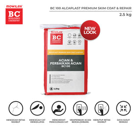 Mowilex BC 100 Alcaplast Premium Skimcoat & Repair Acian Dinding - MOWILEX